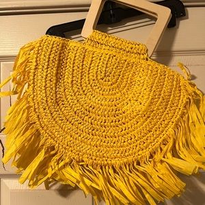 Brand new shein fringe straw tote